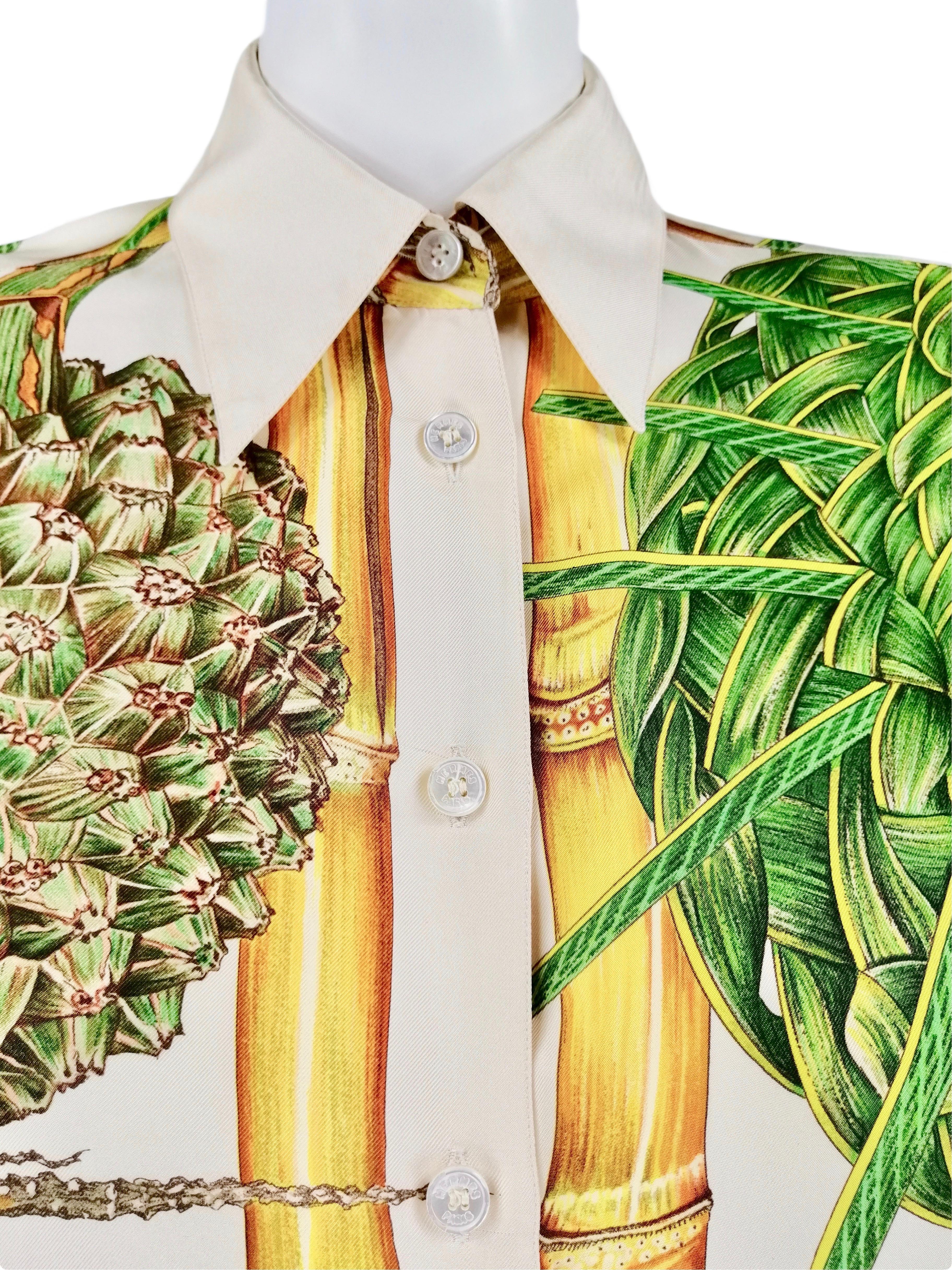 HERMÈS vintage silk woman shirt
