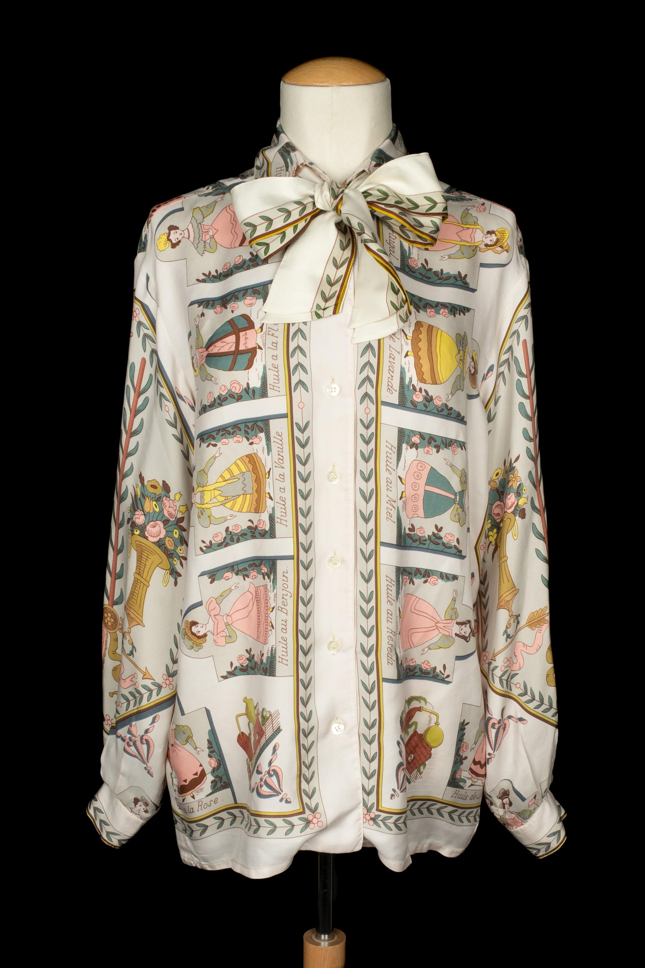 Hermes Silk Shirt - 84 For Sale on 1stDibs | hermes silk top