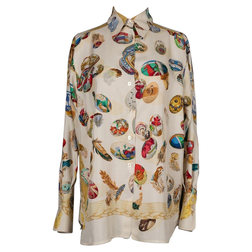 Hermès Silk Shirt with the 
hermès
 Clutch
, 1994