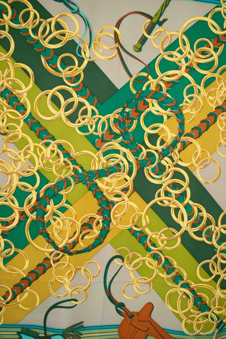 Women's Hermès Silk Square Scarf Entitled with 'Brides and Gris-gris', 2014