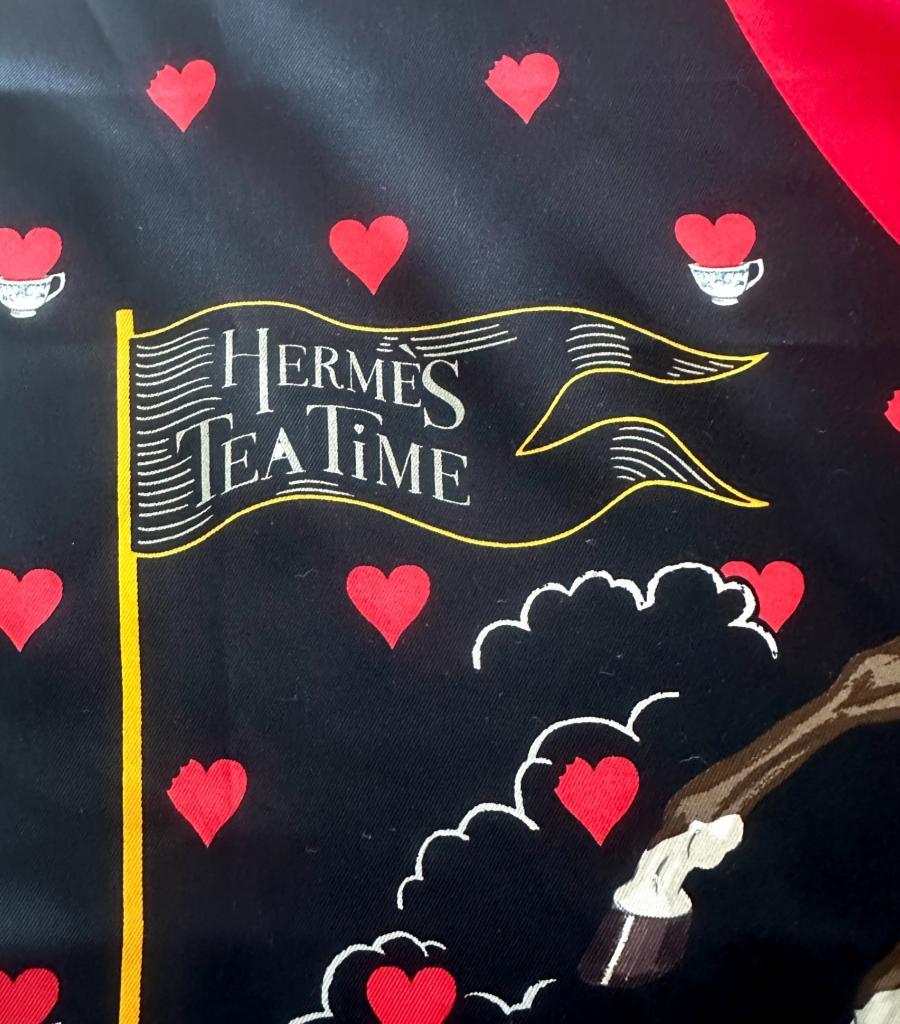 Hermes Silk Tea Time Medallion Scarf For Sale 2