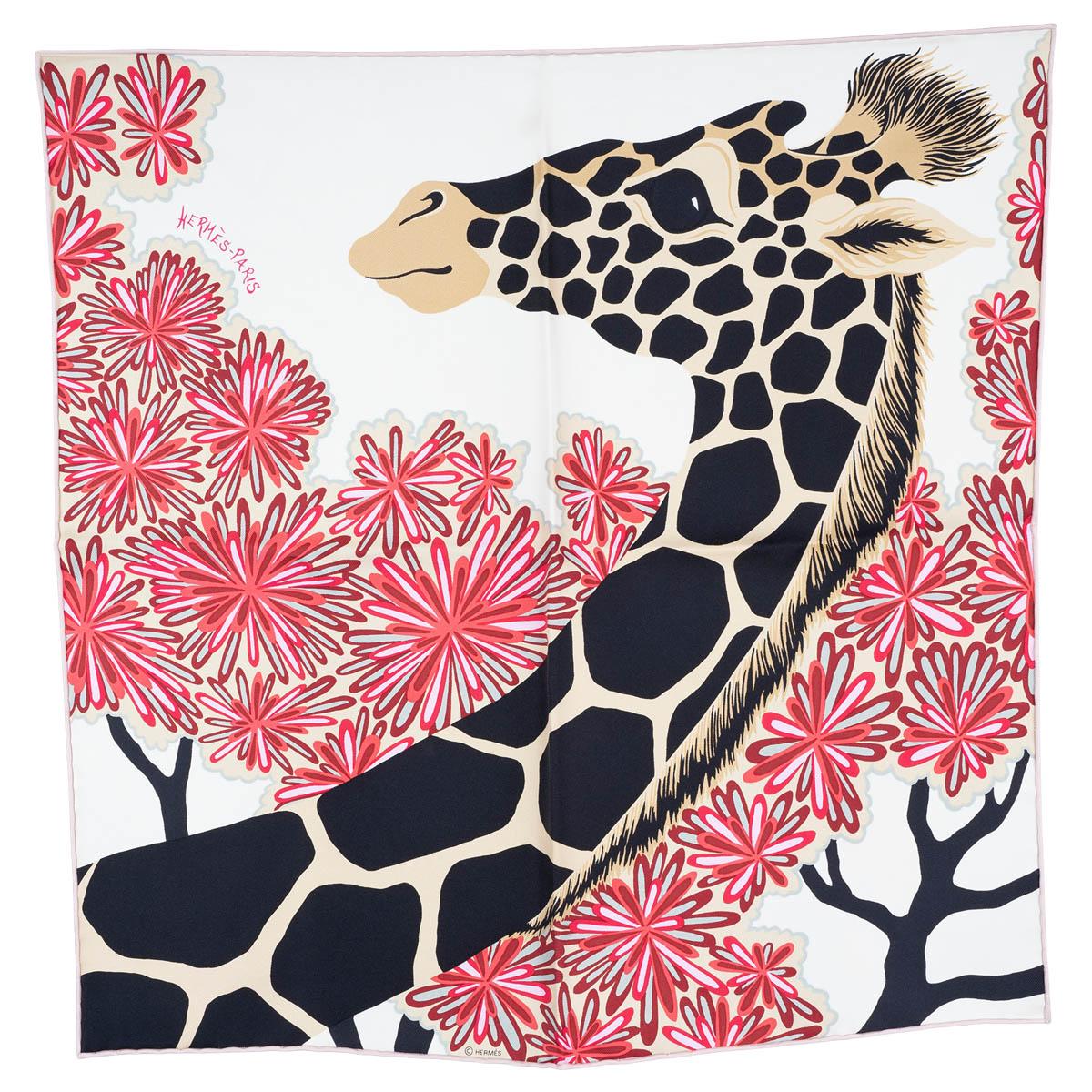 HERMES silk THE THREE GRACES ZOOM 45 Scarf Creme Noir Blue Rouge For ...
