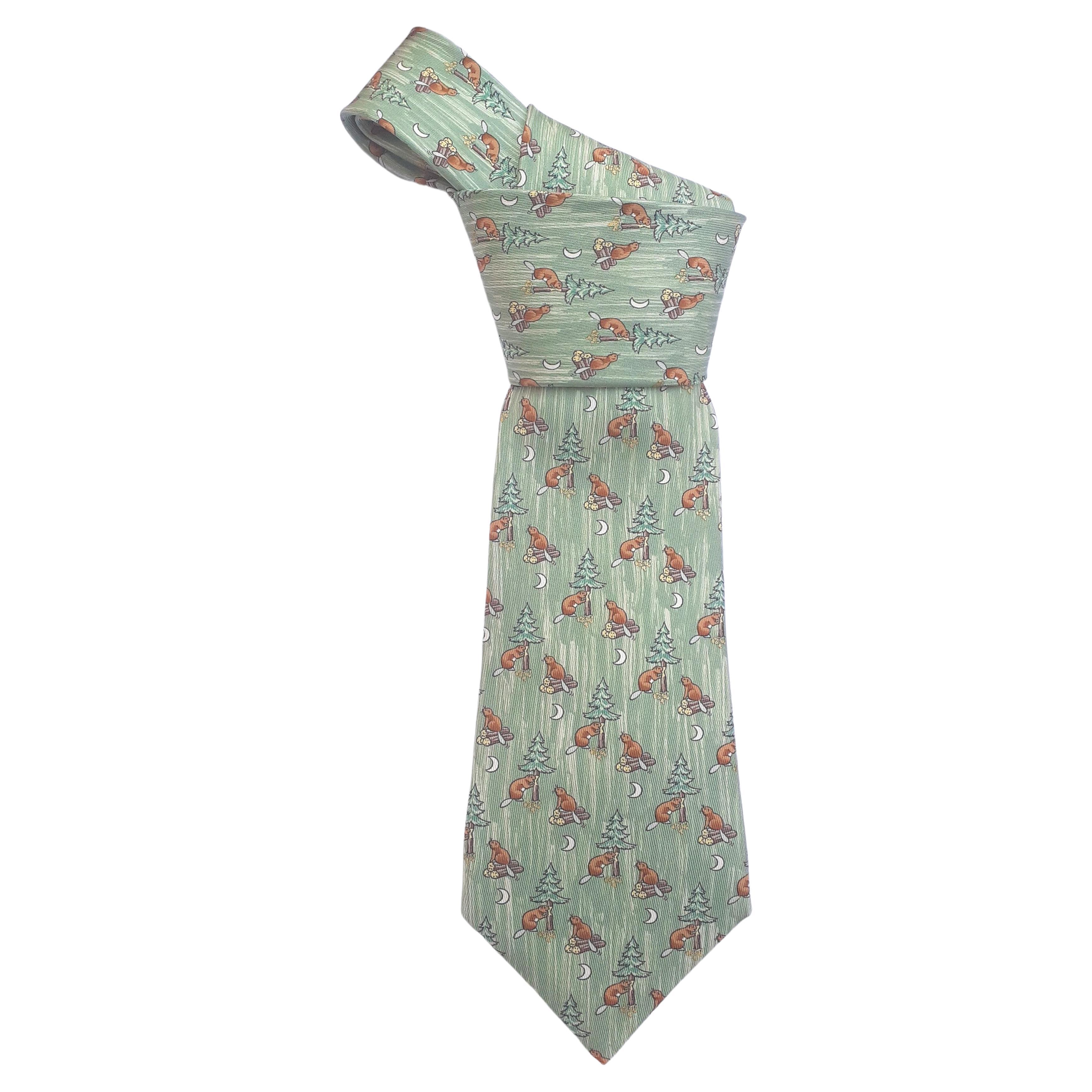 Hermès Silk Tie Castor Beaver Canada