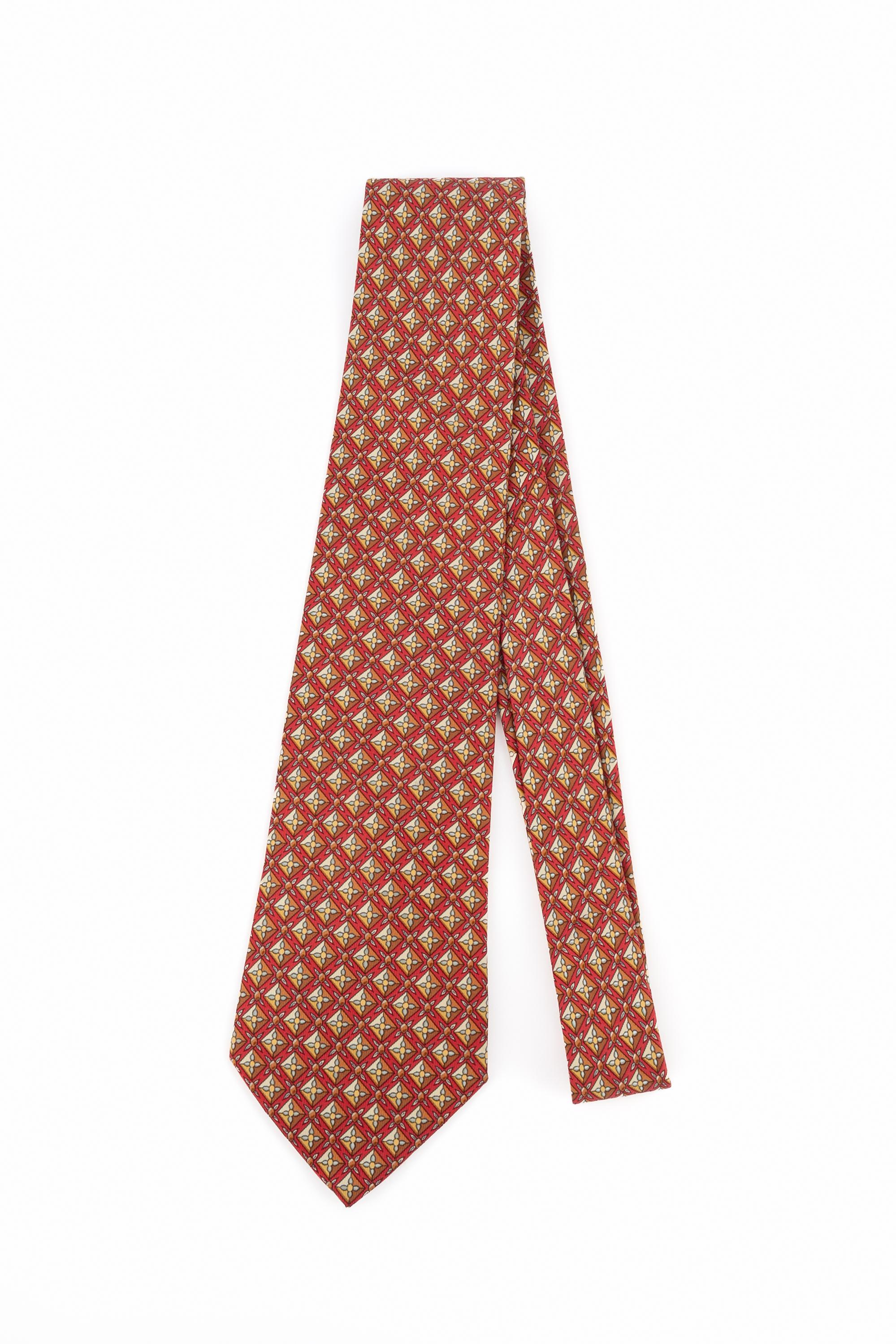 Beige Hermès silk tie For Sale