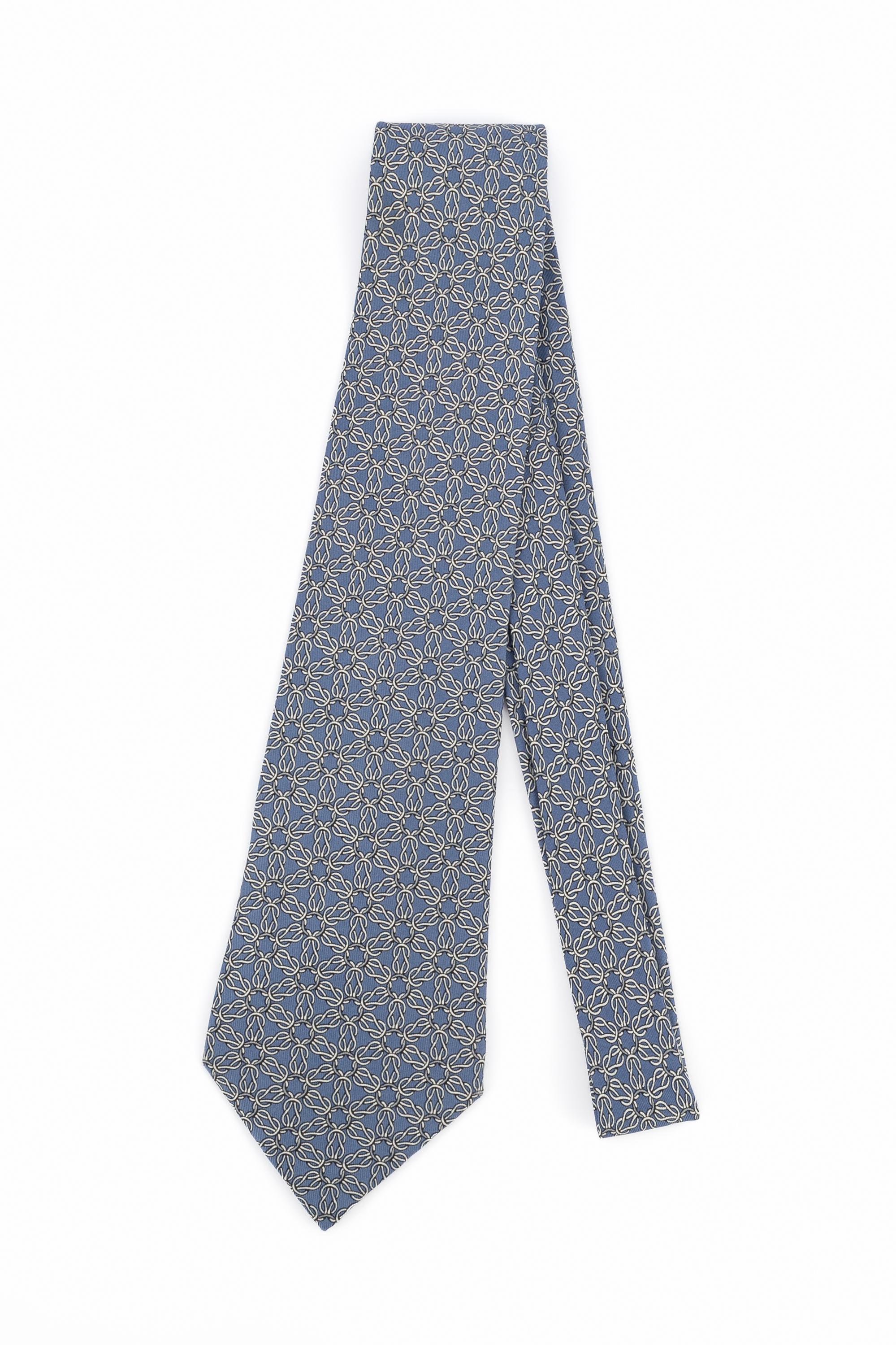 Orange Hermès silk tie For Sale