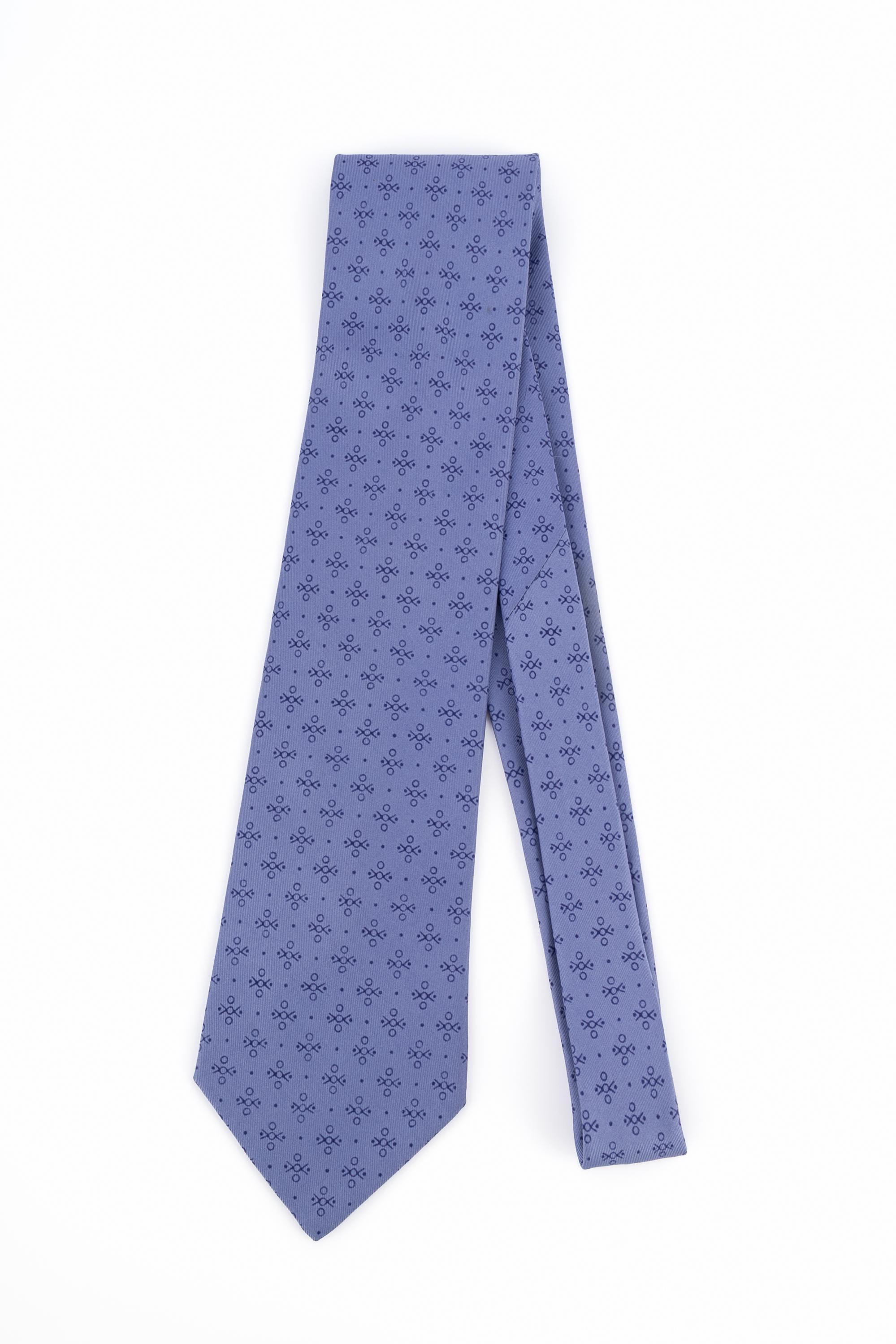 Purple Hermès silk tie