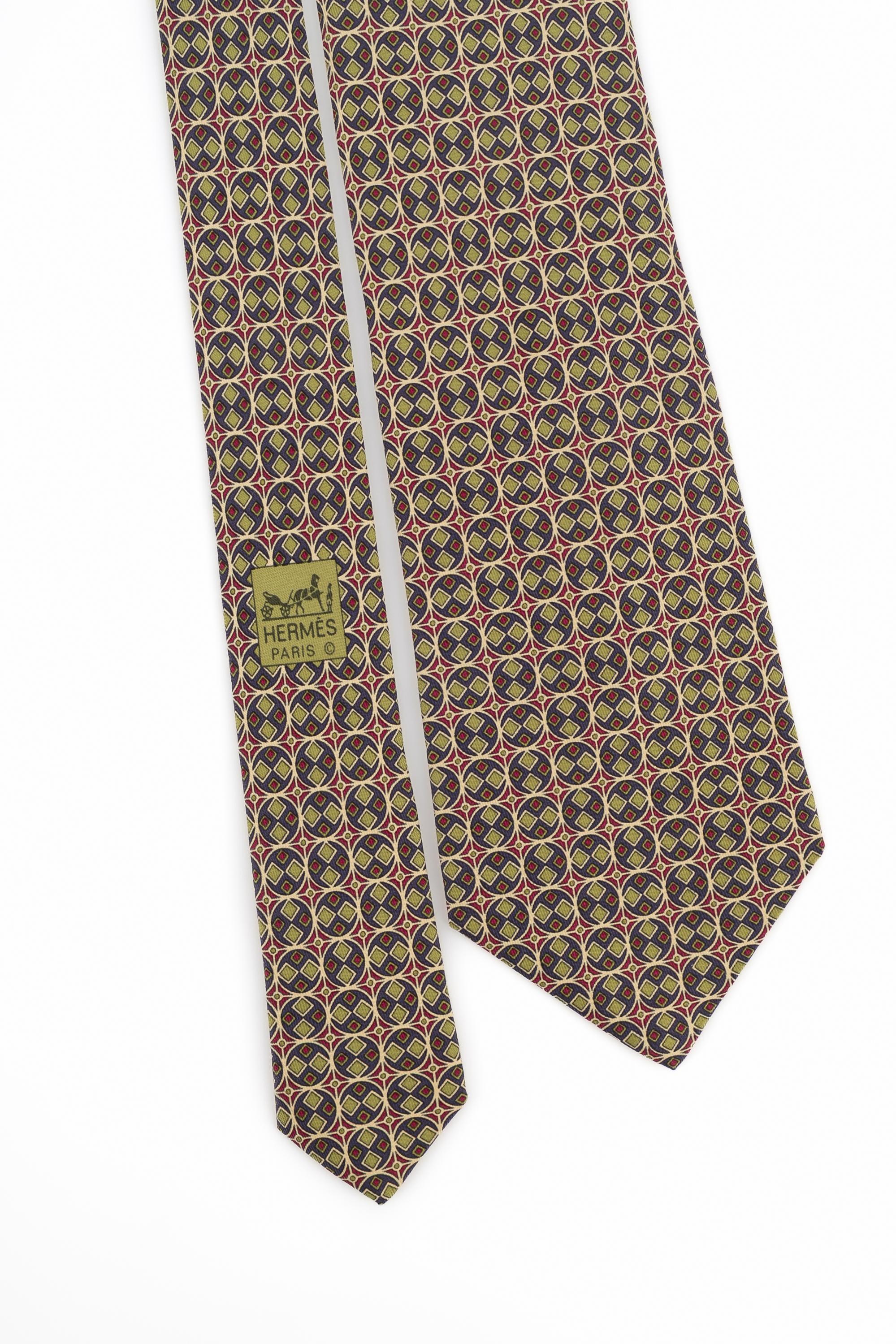 Men's Hermès silk tie For Sale