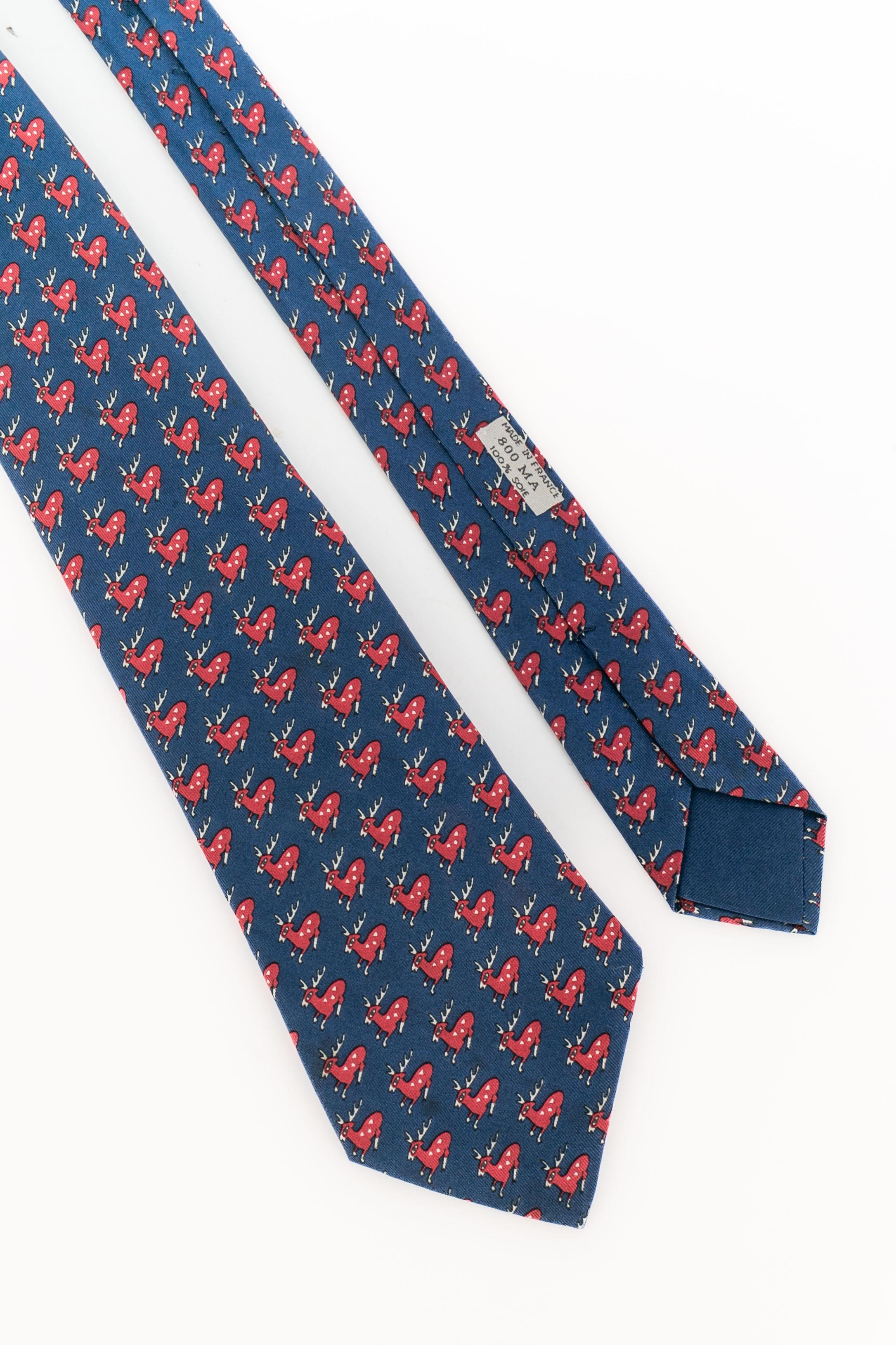 Men's Hermès silk tie For Sale