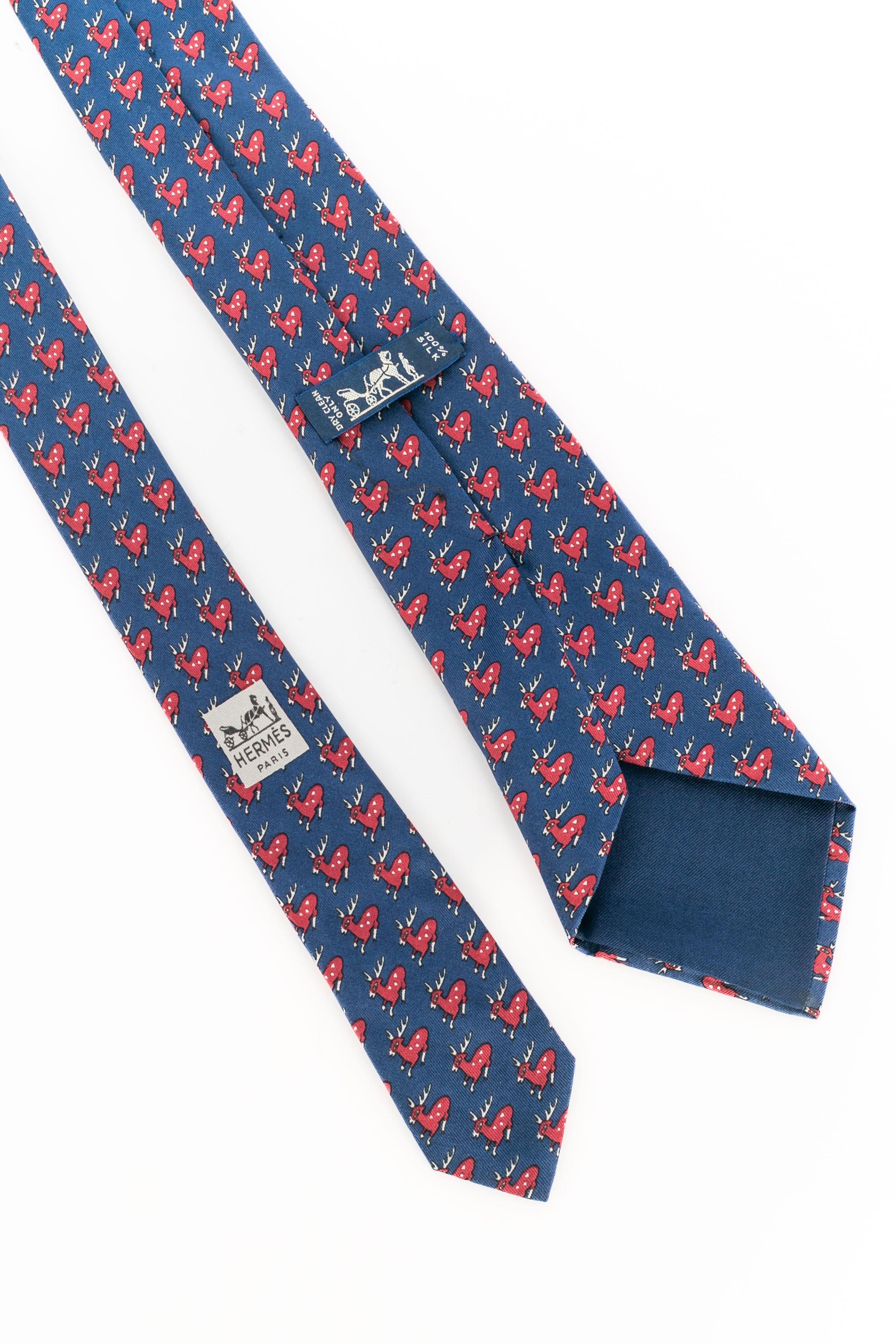 Hermès silk tie For Sale 2