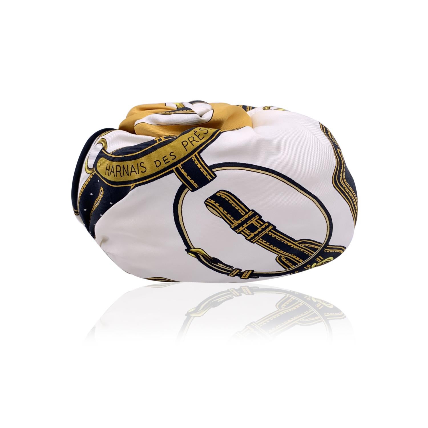 Hermes Silk Turban Hat Harnais des Présidents By Francoise Heron In Good Condition In Rome, Rome