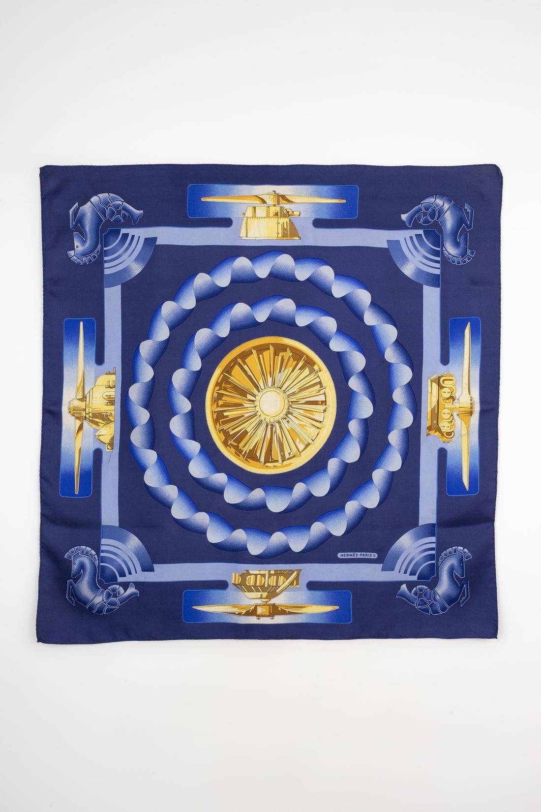 Hermès - (Made in France) Seidenköperfoulard mit dem Titel 