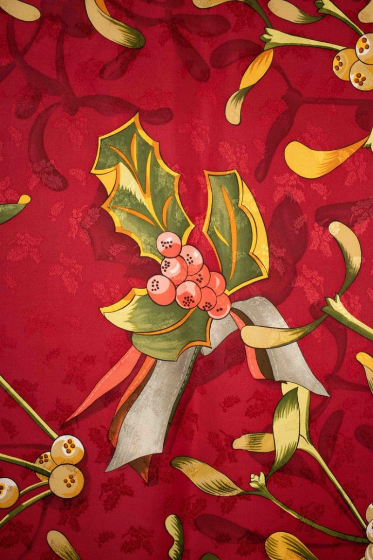 Women's Hermès Silk Twill Foulard / Scarf 'Antique Snow Details', 2001