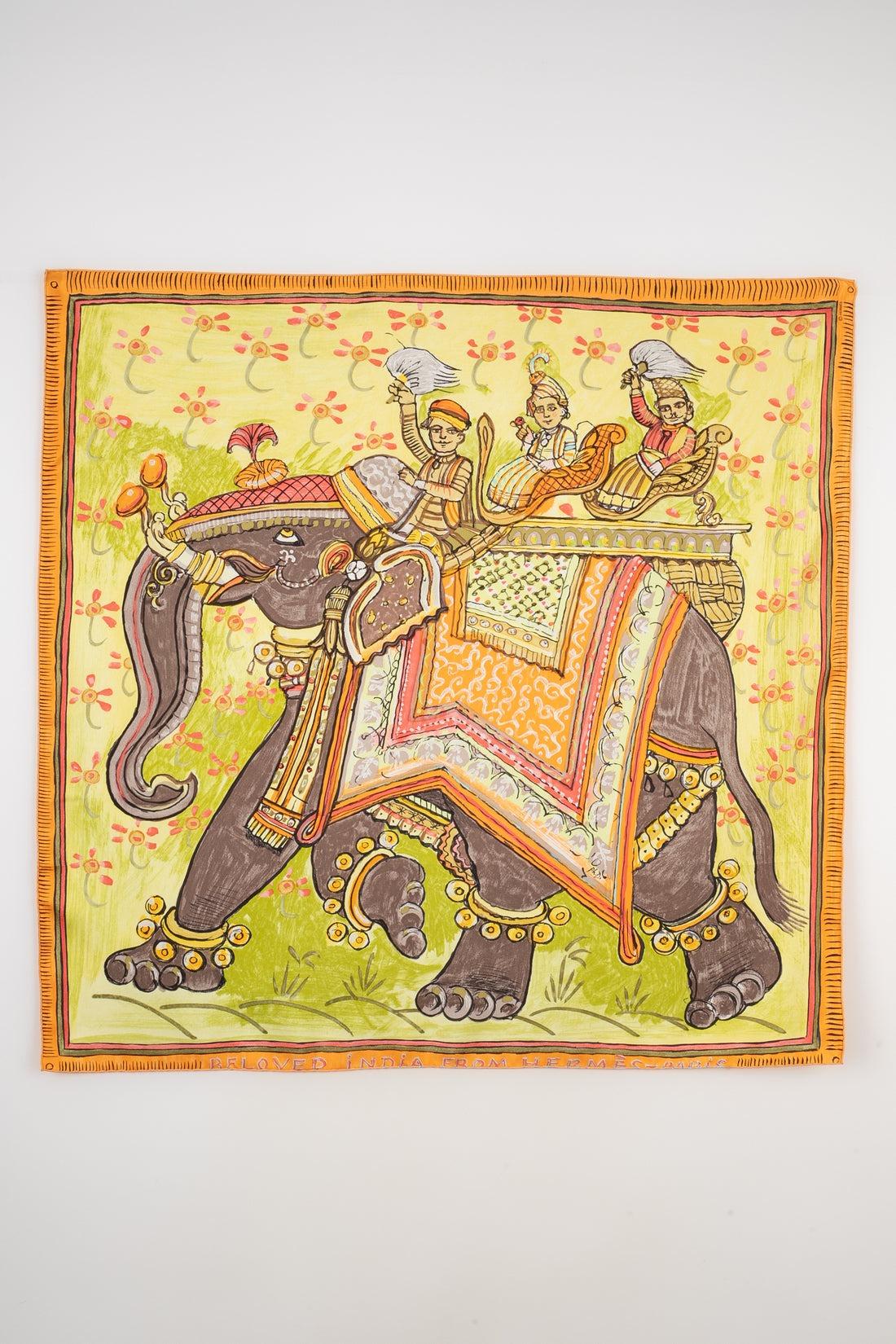 Hermès - (Made in France) Silk twill foulard illustrated with the 