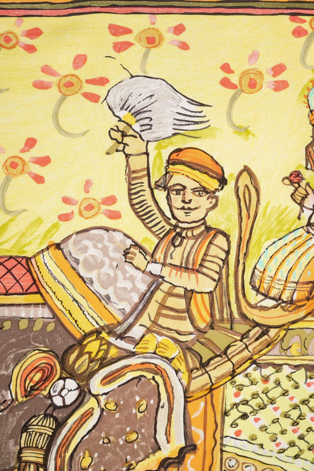 Hermès Silk Twill Foulard/Scarf 'Beloved India', 2008 In Excellent Condition In SAINT-OUEN-SUR-SEINE, FR