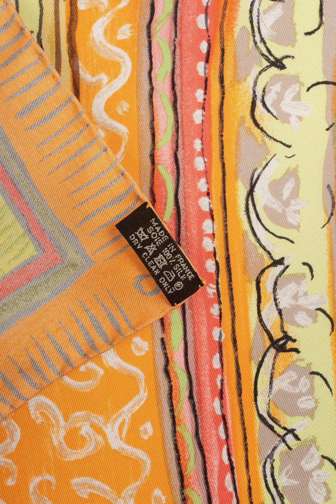 Hermès Silk Twill Foulard/Scarf 'Beloved India', 2008 1