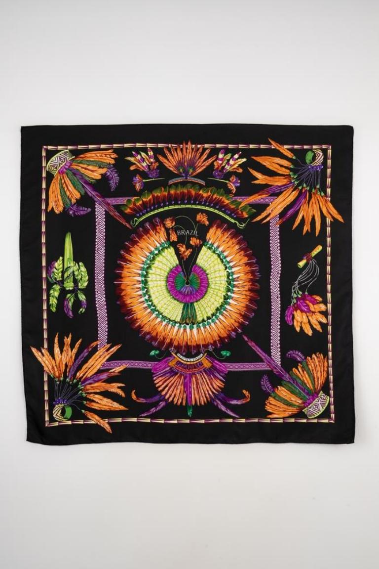 Hermès -(Made in France) Silk twill foulard with the 