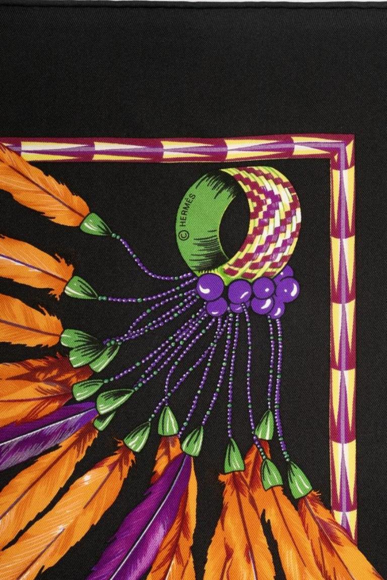 Hermès Silk Twill Foulard/Scarf 'Brazil', 1989 In Excellent Condition In SAINT-OUEN-SUR-SEINE, FR