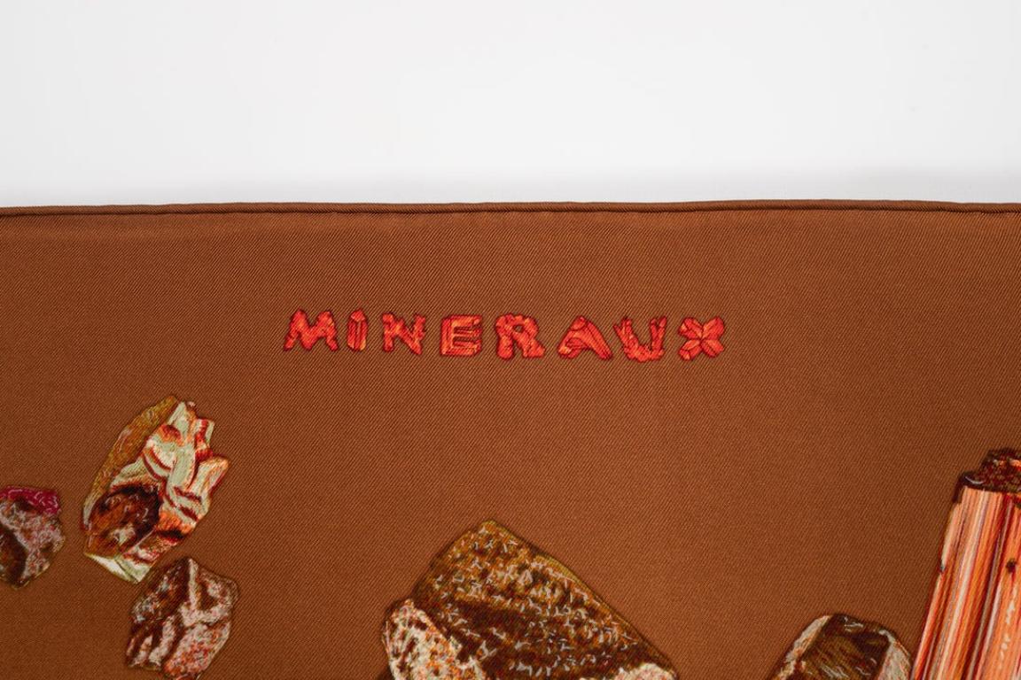Hermès Silk Twill Foulard/Scarf 'Minerals', 1959 In Excellent Condition In SAINT-OUEN-SUR-SEINE, FR