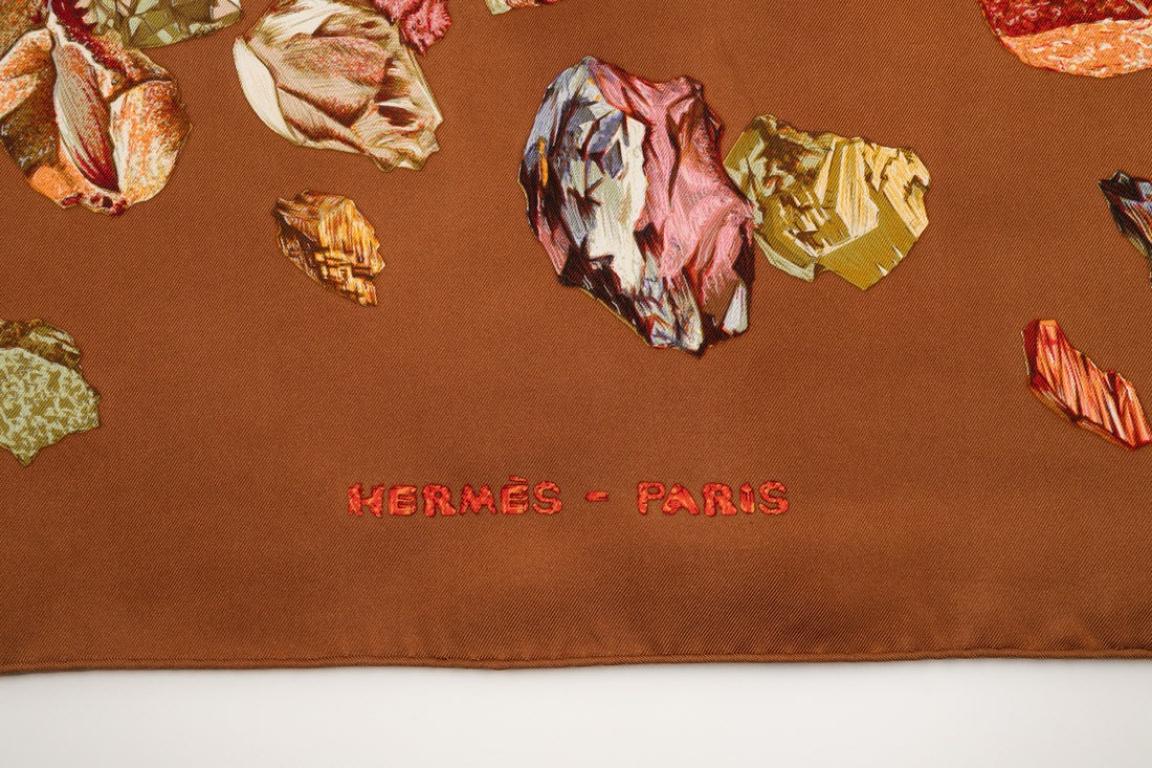 Women's Hermès Silk Twill Foulard/Scarf 'Minerals', 1959