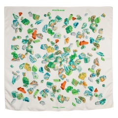 Foulard/Écharpe en sergé de soie Hermès "Minéraux", 1959