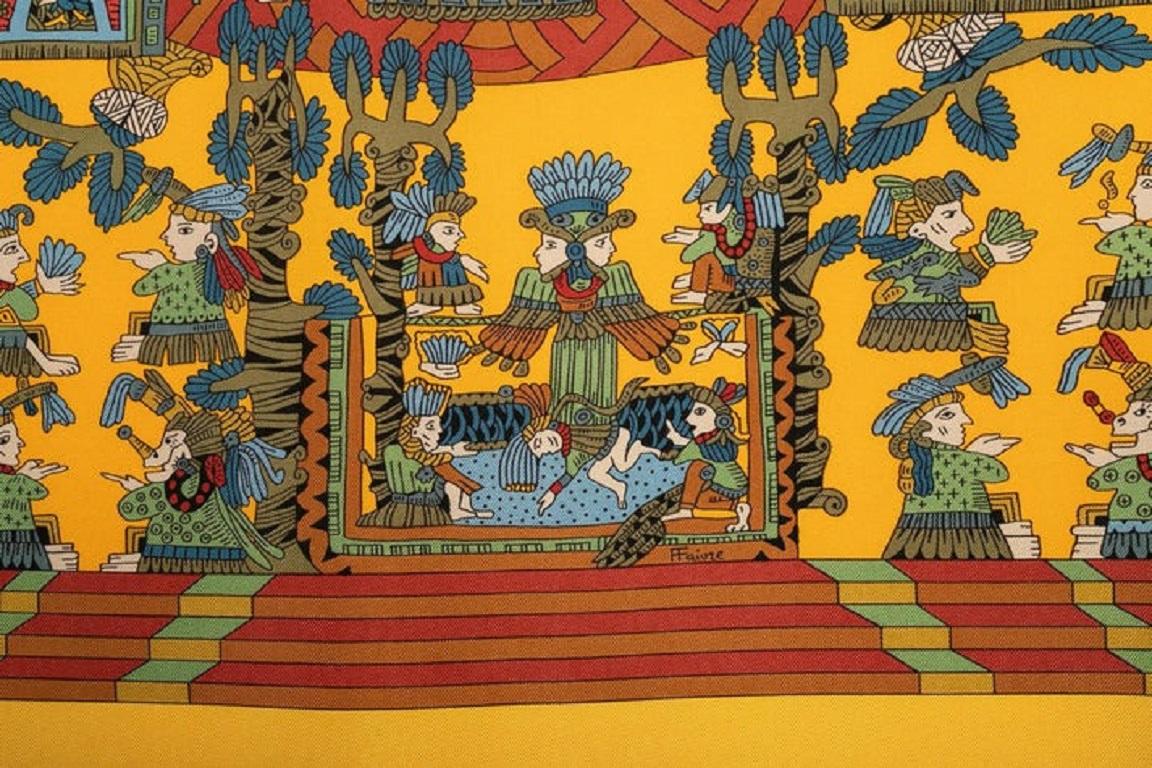 Hermès Silk Twill Foulard/Scarf 'Trees and Suns', 1994 1