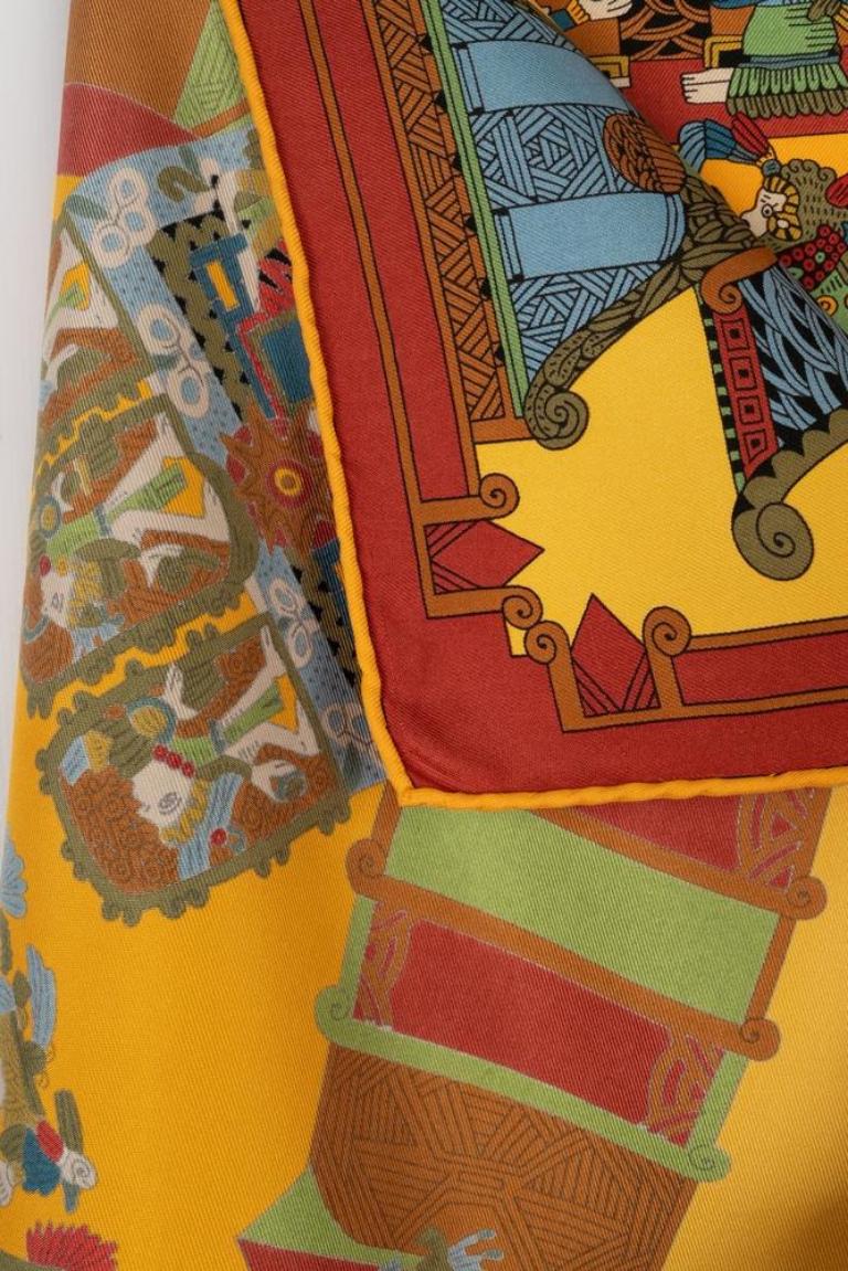 Hermès Silk Twill Foulard/Scarf 'Trees and Suns', 1994 2