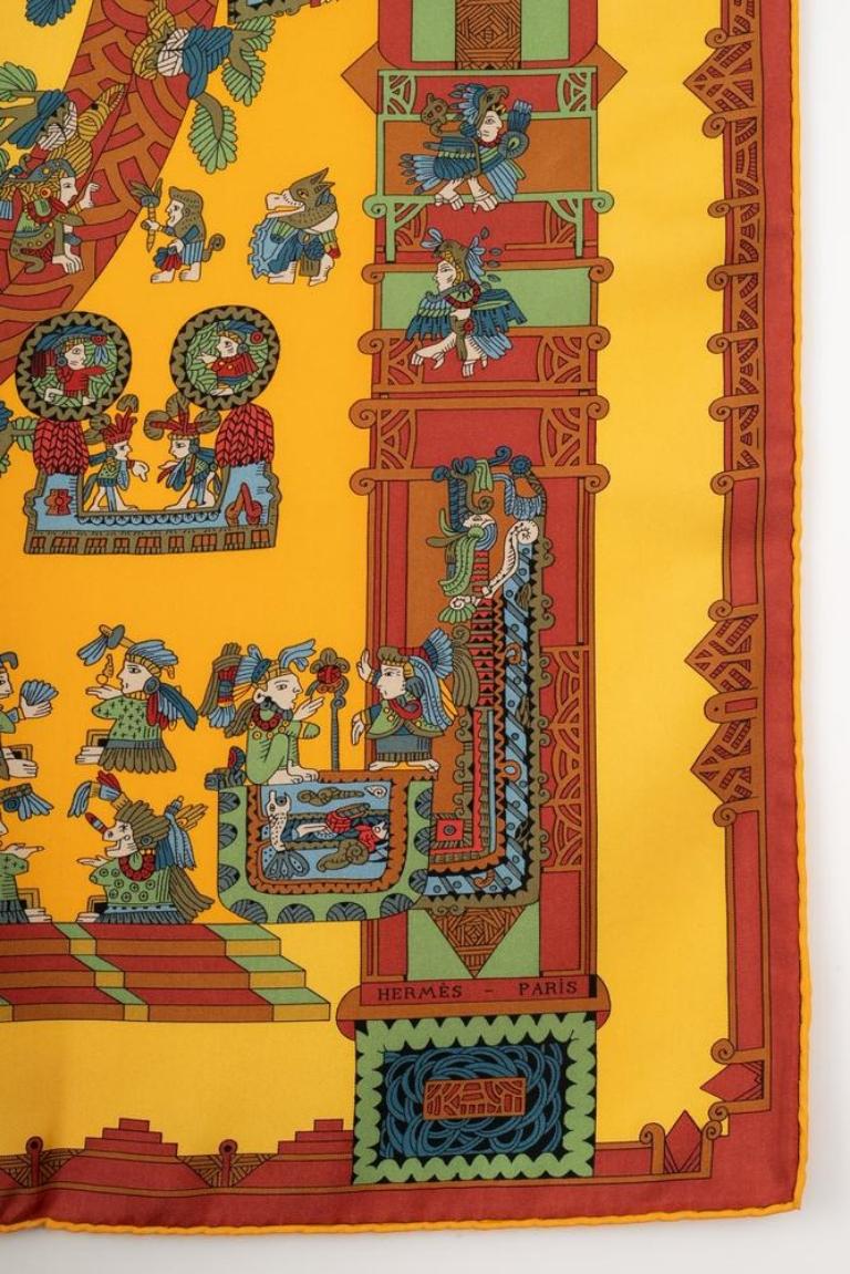 Hermès Silk Twill Foulard/Scarf 'Trees and Suns', 1994 3