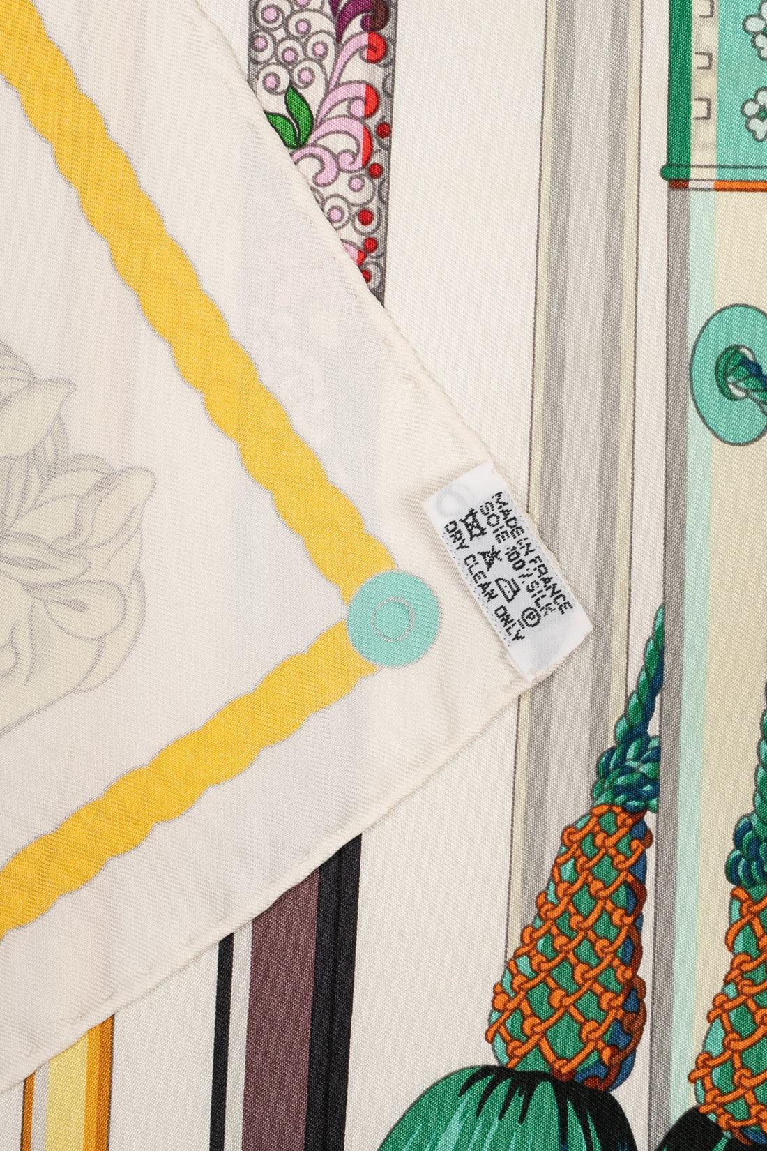 Women's Hermès Silk Twill Foulard/Scarf 'Walking Sticks'