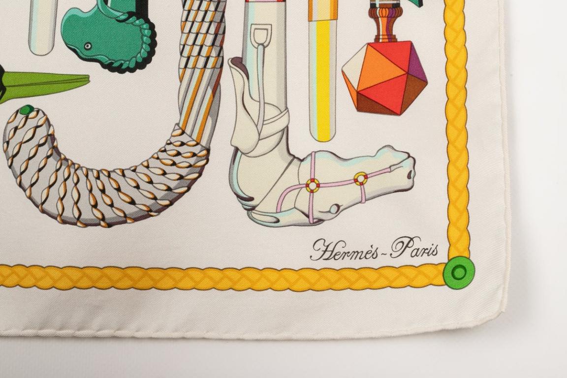 Hermès Silk Twill Foulard/Scarf 'Walking Sticks' 2