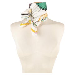 Hermès Silk Twill Foulard/Scarf 'Walking Sticks'