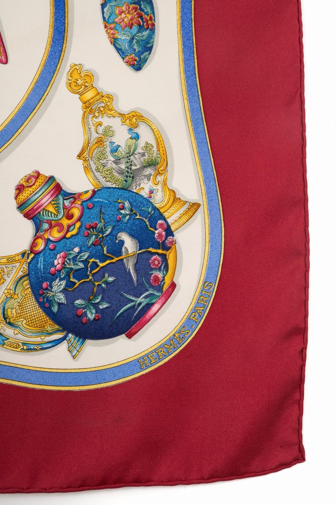 Hermès Silk Twill Foulard / Square Scarf with Qu'importe Le Flacon', 1988 2