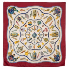 Hermès Silk Twill Foulard / Square Scarf with Qu'importe Le Flacon', 1988