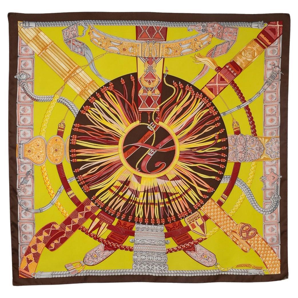 Hermès Silk Twill Foulard / Square Scarf with the "Belts and links", 2012 For Sale