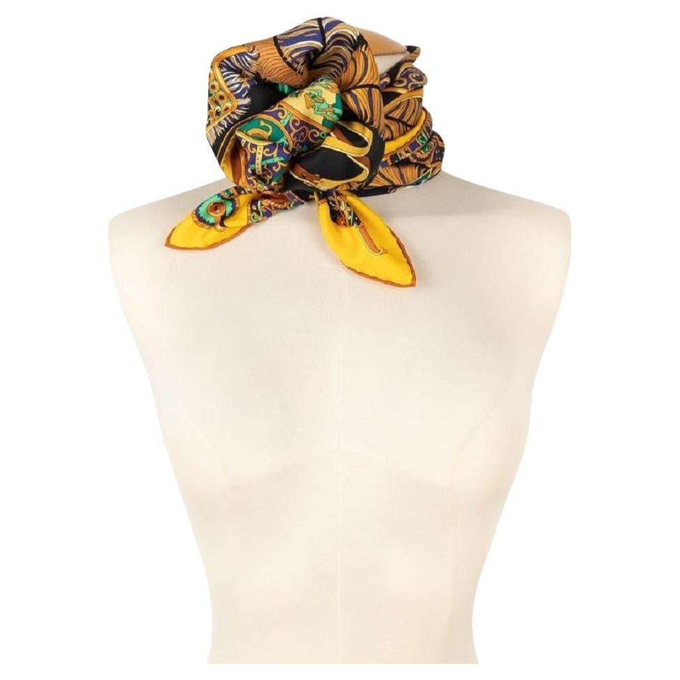 Hermès - (Made in France) Silk twill foulard / square scarf illustrated with the 