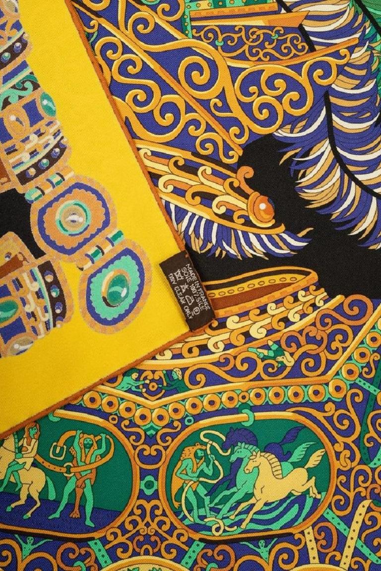 Women's Hermès Silk Twill Square Scarf Illustrated with 