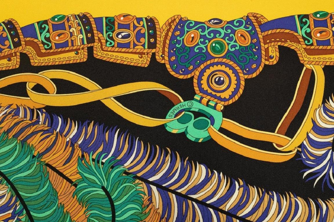 Hermès Silk Twill Square Scarf Illustrated with 
