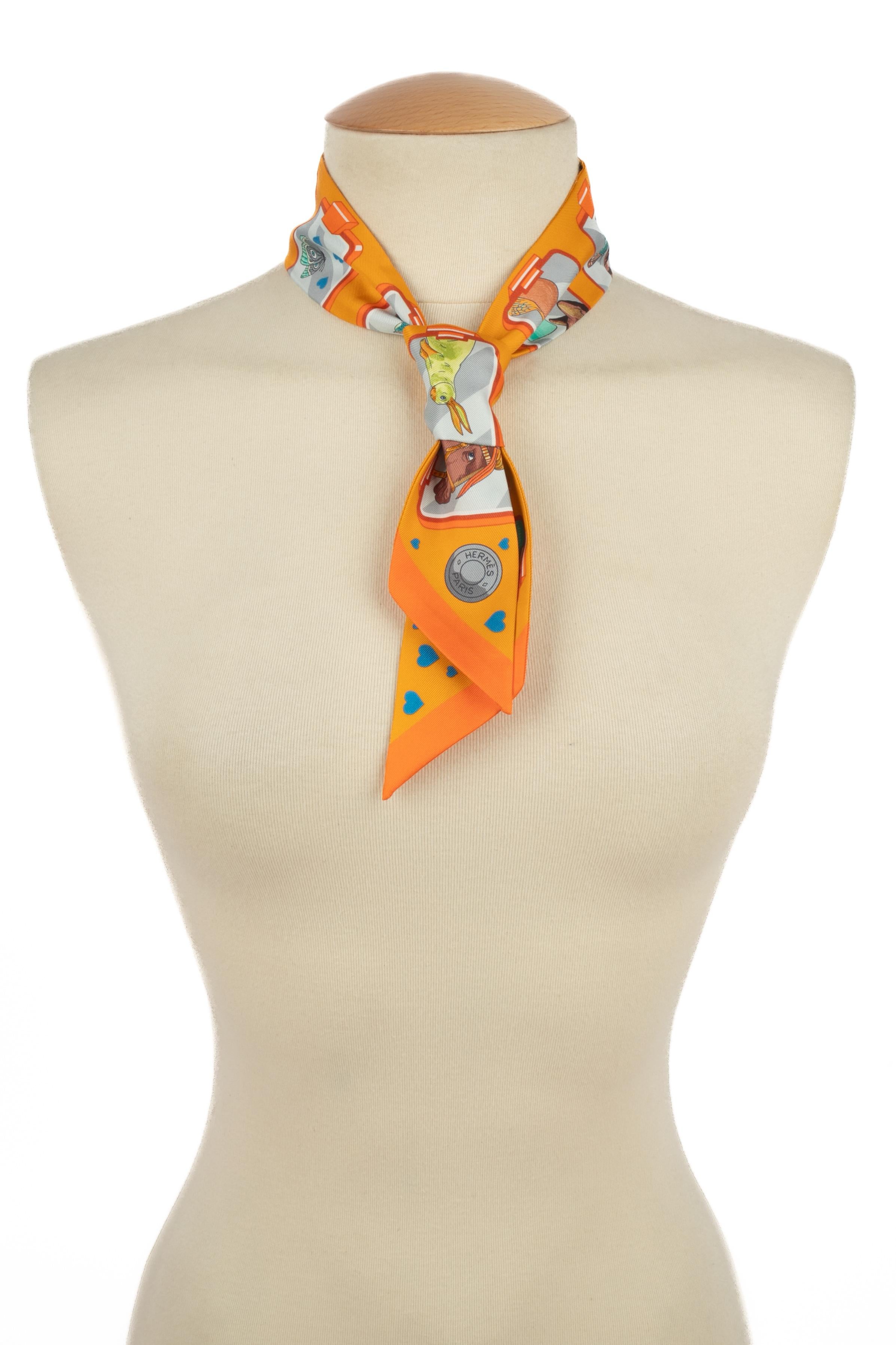Twilly en soie Hermès Unisexe en vente