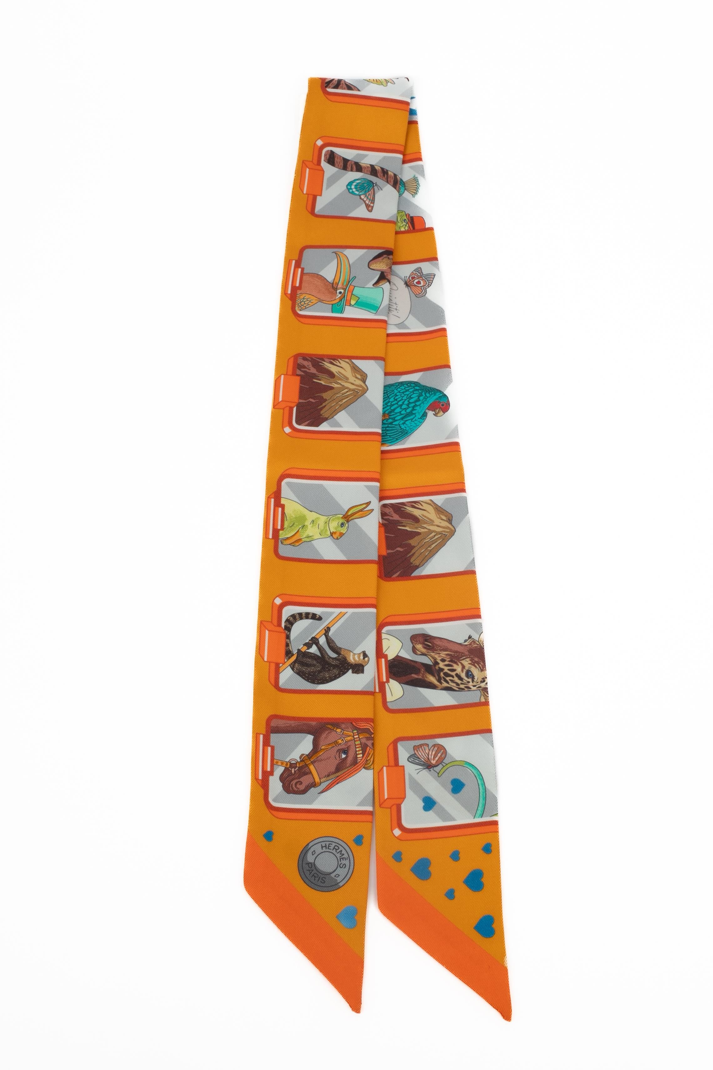 Twilly en soie Hermès en vente 1