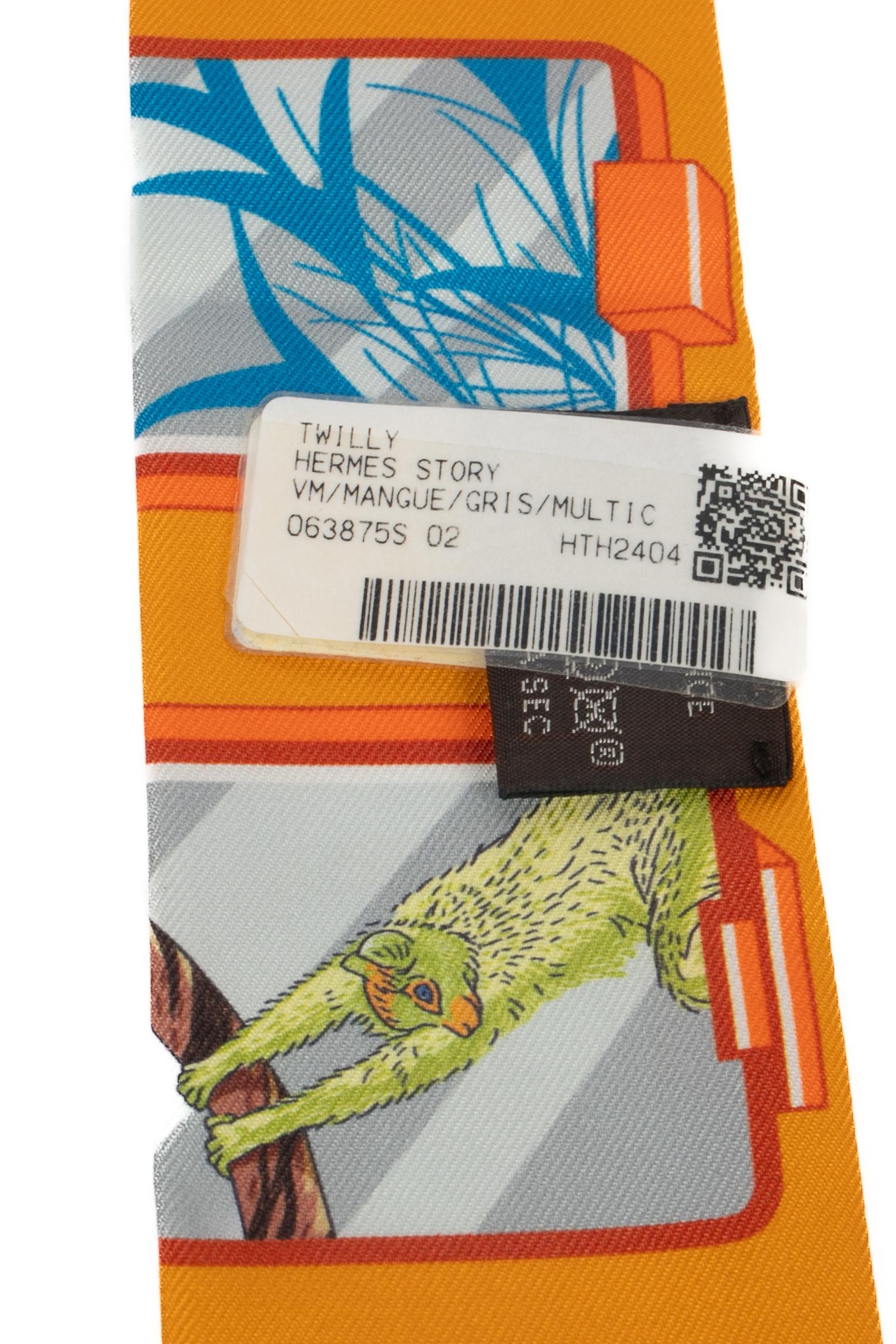 Twilly en soie Hermès en vente 4