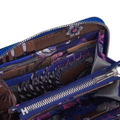 Hermes Silk'In Compact Wallet Blue Electric Della Cavalleria Favolosa