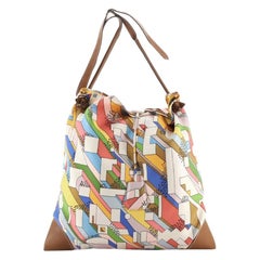 Hermes Silky City Bag Printed Silk and Leather PM at 1stDibs