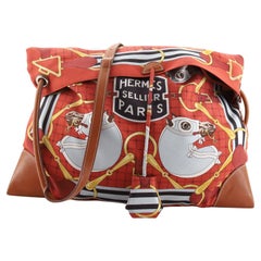 Hermes Silky City Bag Printed Silk and Leather GM