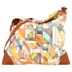 Hermes Silky City Bag Printed Silk and Leather GM