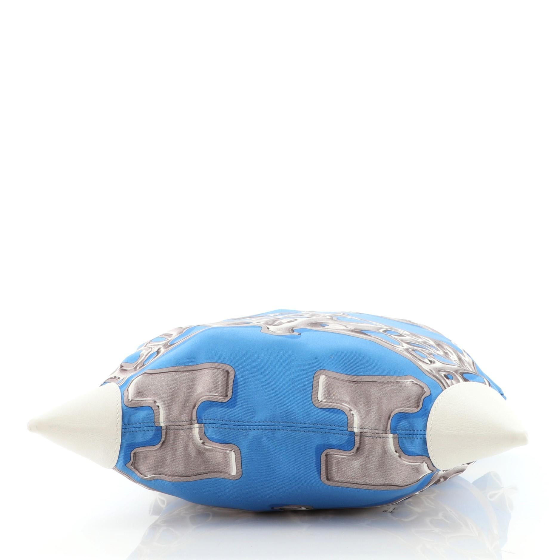 Hermes Silky City Bag Printed Silk and Leather PM In Good Condition In NY, NY