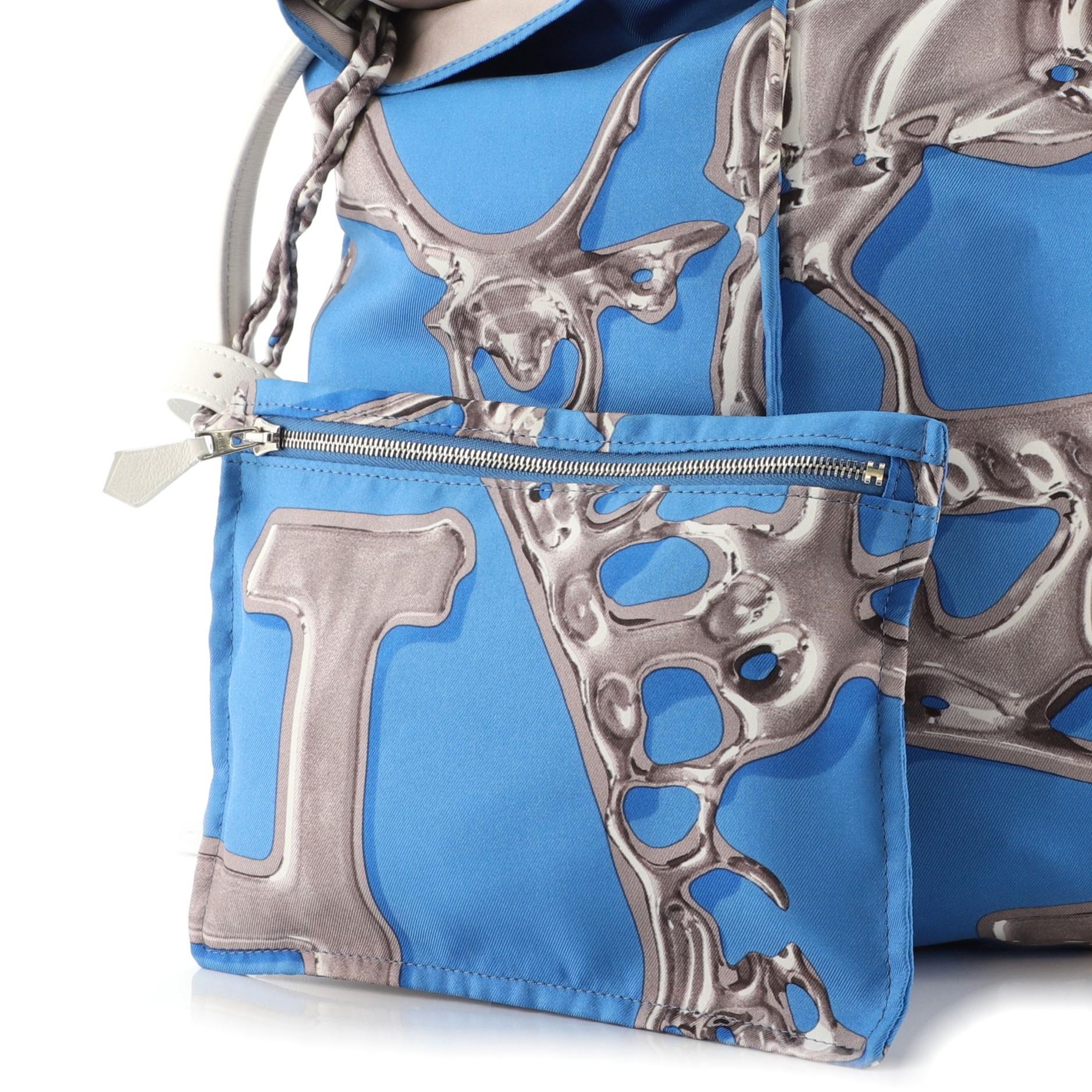 Hermes Silky City Bag Printed Silk and Leather PM 1