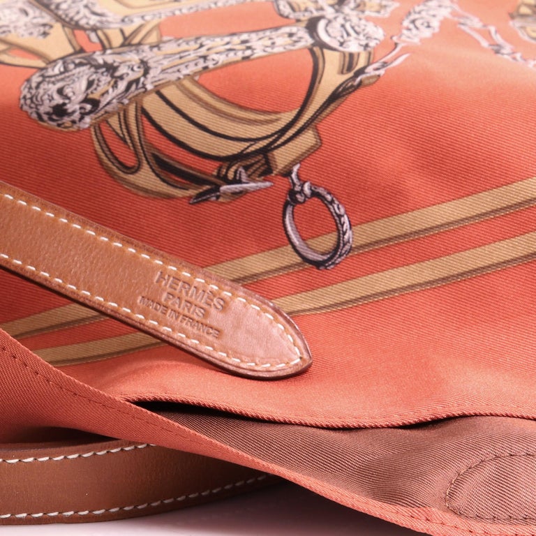 Hermes Silky City Bag Printed Silk and Leather PM at 1stDibs