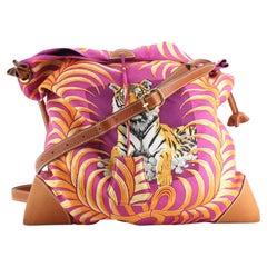 Hermes Silky City Bag Printed Silk and Leather PM