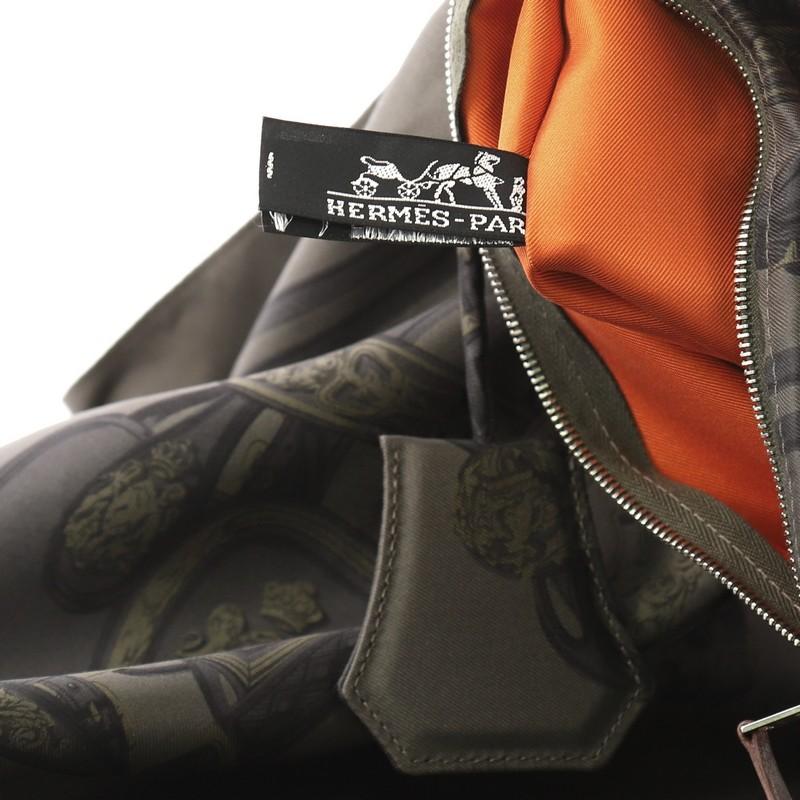 Hermes Silky City Handbag Printed Silk and Leather GM 1