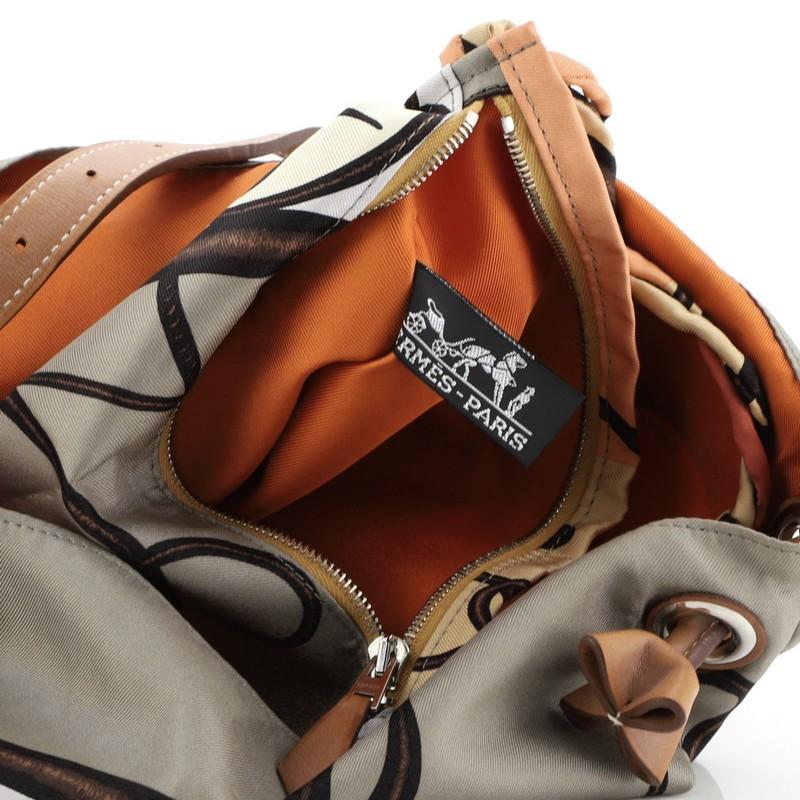 Hermes Silky City Handbag Printed Silk And Leather PM 2
