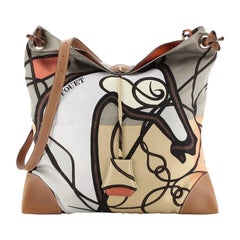 Hermes Silky City Handbag Printed Silk And Leather PM